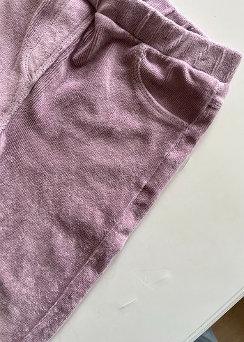 Kız Çocuk Mor Süet Tayt - Görsel 4