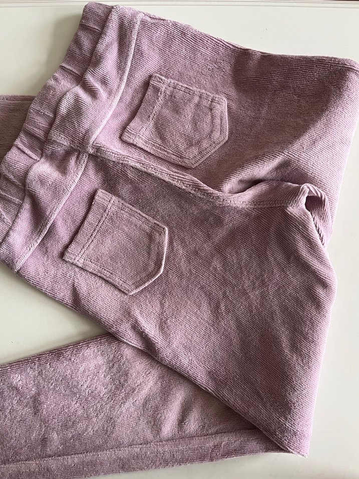 Kız Çocuk Mor Süet Tayt - Görsel 3