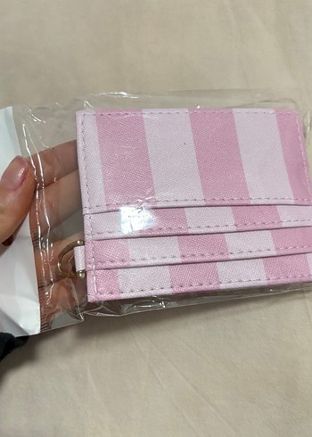 Pembe Kareli Fermuarlı Kadın Cüzdanı - Görsel 2