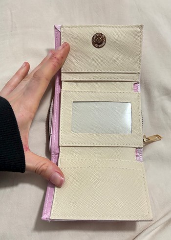 Pembe Çizgili Kadın Cüzdan - Görsel 2