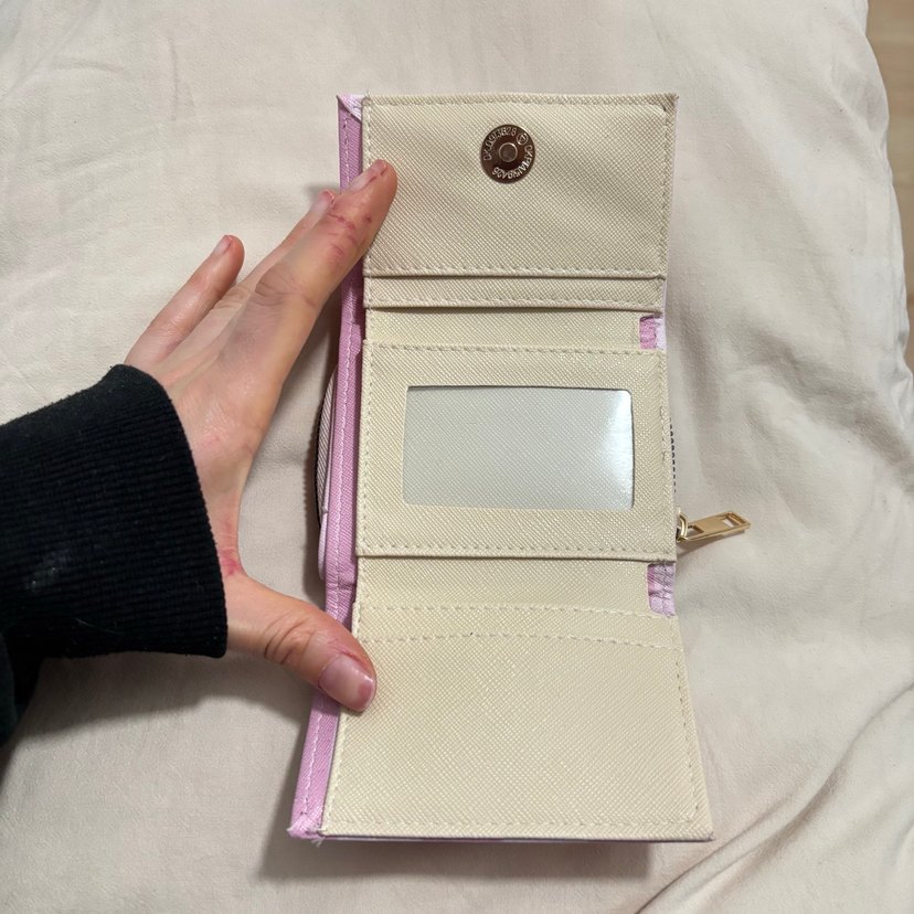 Pembe Çizgili Kadın Cüzdan - Görsel 2