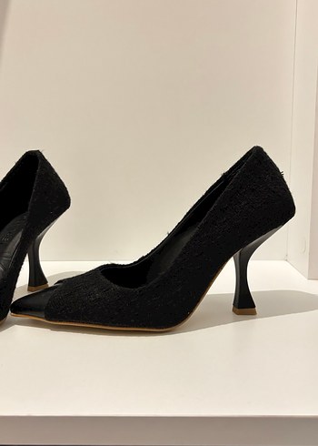 Klasik Siyah Tokalı Stiletto Topuklu Kadın Ayakkabı - Görsel 2