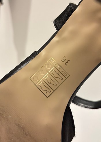 Siyah Tokalı İnce Topuklu Kadın Abiye Ayakkabı - Görsel 3