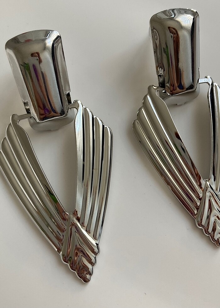 Çelik Büyük Küpe - Görsel 2