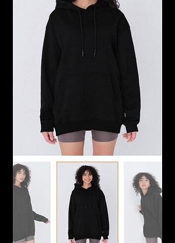 Addax Siyah Oversize Sweatshirt