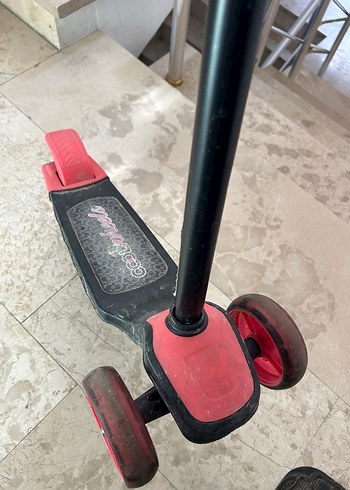 Renkli - pembe Kırmızı Çocuk Scooterı - Görsel 4