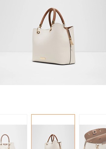 Aldo Kadın Büyük Boy Ekru Suni Deri Çanta - Görsel 5