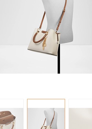 Aldo Kadın Büyük Boy Ekru Suni Deri Çanta - Görsel 2