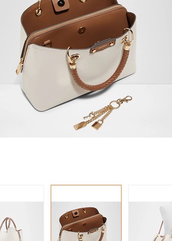 Aldo Kadın Büyük Boy Ekru Suni Deri Çanta - Görsel 3