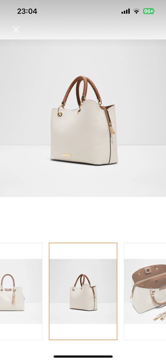 Aldo Kadın Büyük Boy Ekru Suni Deri Çanta - Görsel 5