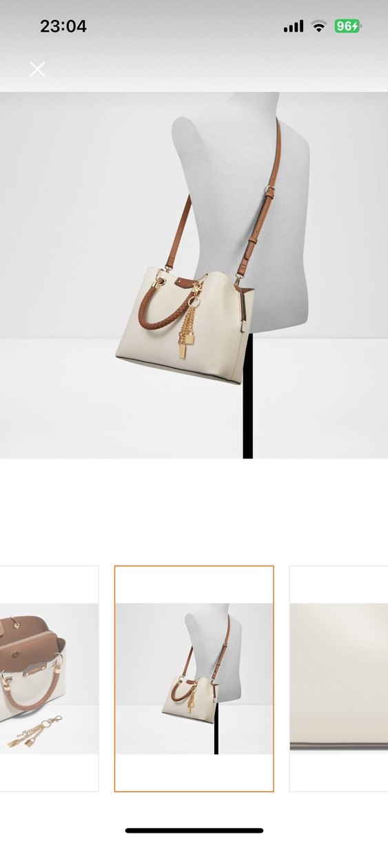 Aldo Kadın Büyük Boy Ekru Suni Deri Çanta - Görsel 2