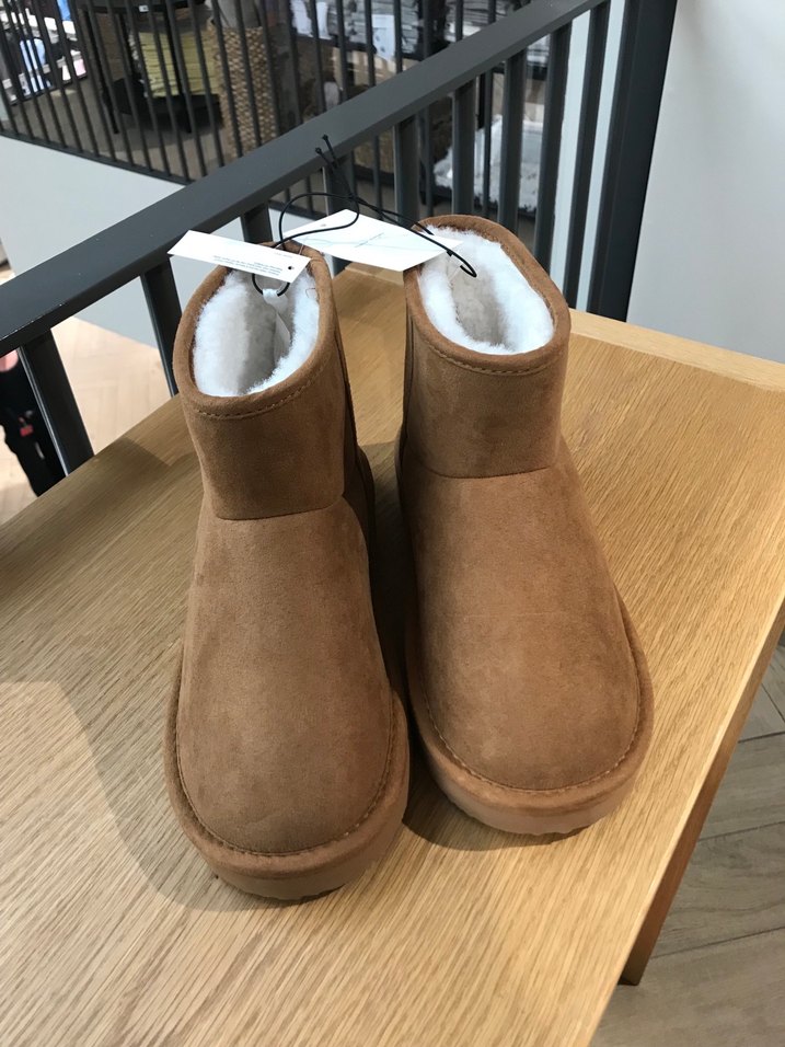 Kahverengi Süet Tüylü Kadın Dolgu Topuk Bot - Görsel 3