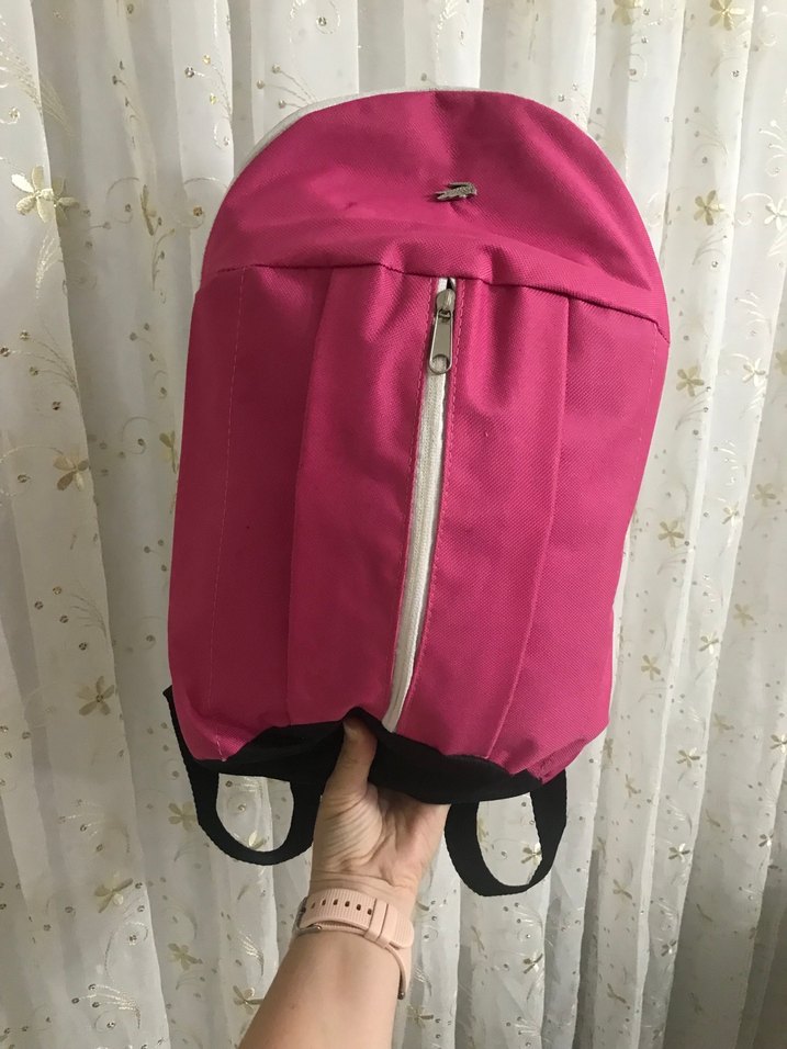 Pembe Fermuarlı Kadın Sırt Çantası - Görsel 3