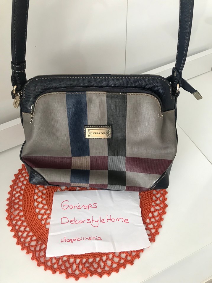 Gri Desenli Kadın Omuz Çantası - Görsel 2