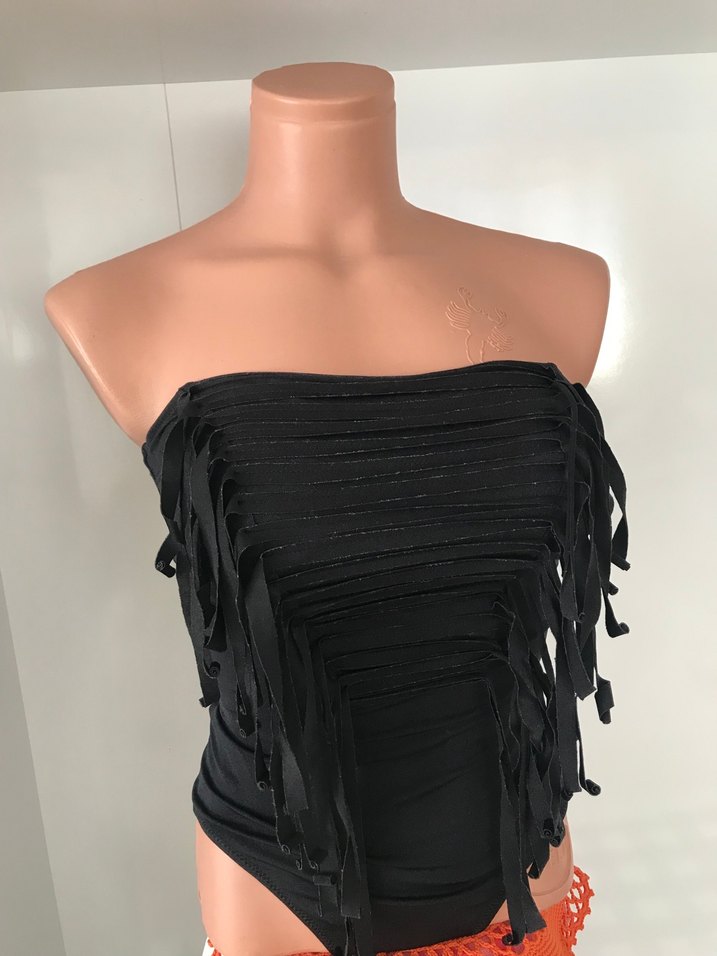 Siyah Mini Fit Göğüs Korsesi - Görsel 4