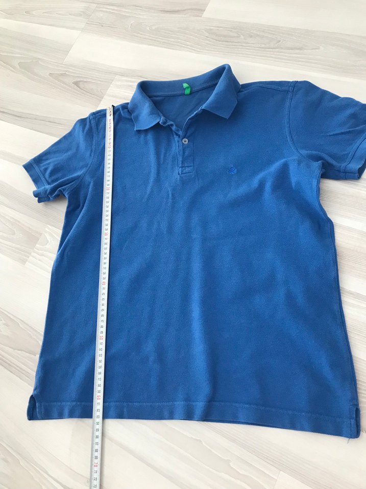 Erkek Mavi Kısa Kollu Polo Tişört - Görsel 2