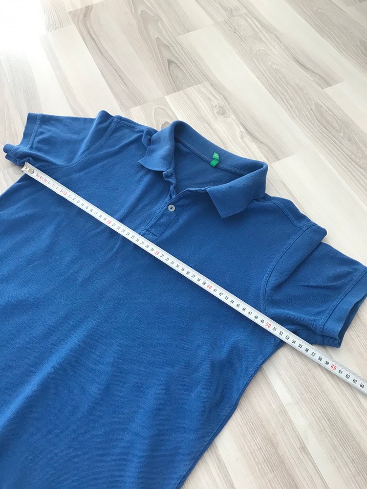 Erkek Mavi Kısa Kollu Polo Tişört - Görsel 3