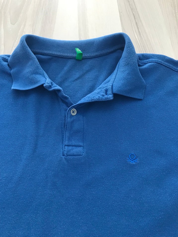 Erkek Mavi Kısa Kollu Polo Tişört - Görsel 4