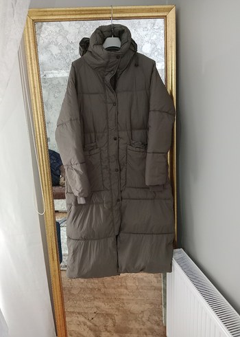 Kadın Uzun Kışlık Düğmeli Mont - Görsel 2