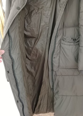 Kadın Uzun Kışlık Düğmeli Mont - Görsel 6