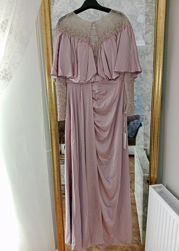 Kenzel Pudra Pembe Uzun  Abiye Elbise - Görsel 4