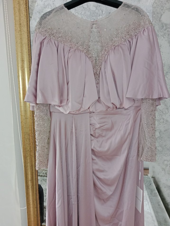 Kenzel Pudra Pembe Uzun  Abiye Elbise - Görsel 3