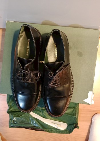 George hogg Erkek Klasik Yeşil Deri Ayakkabı - Görsel 5