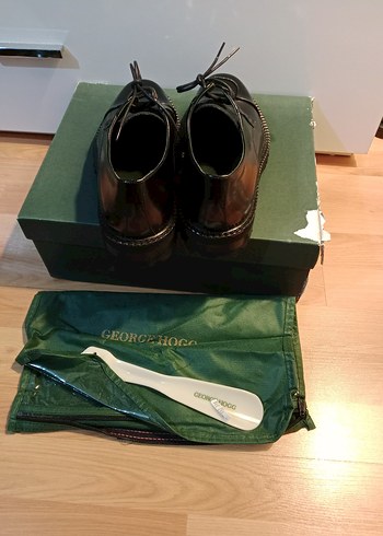 George hogg Erkek Klasik Yeşil Deri Ayakkabı - Görsel 3