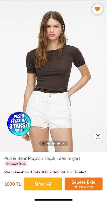 Pull Bear kot şort