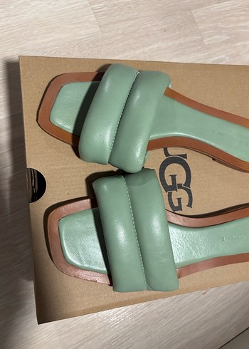 Yeşil Tokalı Kadın Blok Topuk Terlik - Görsel 4