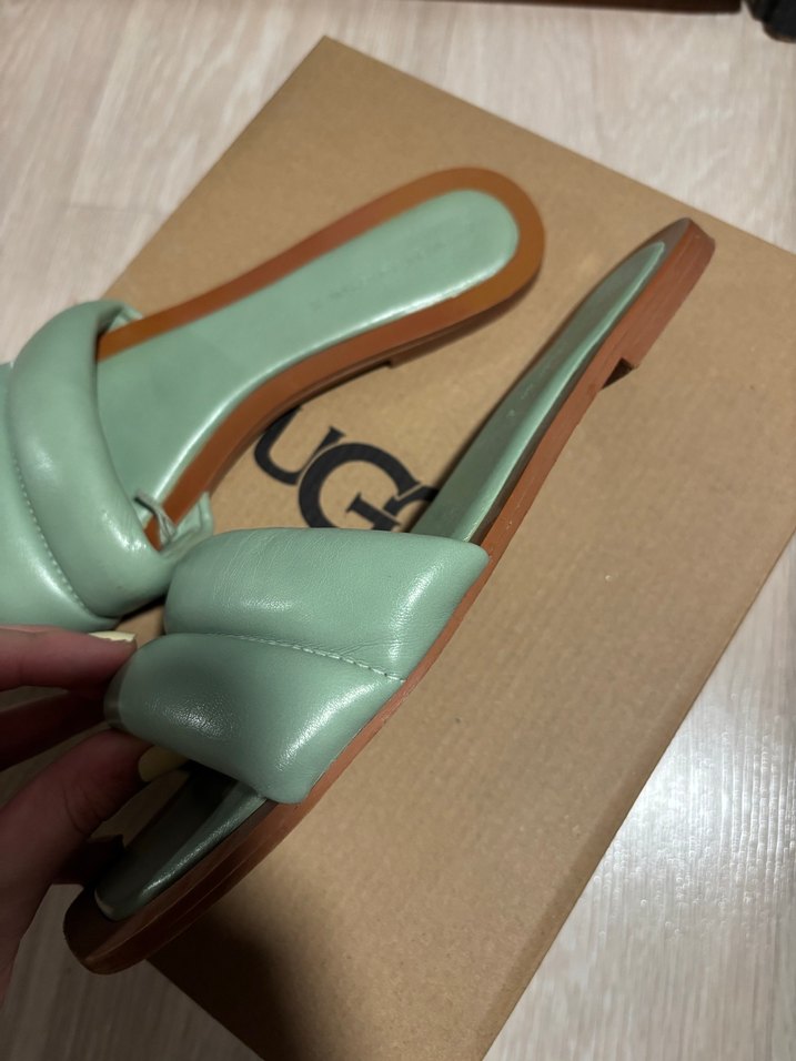 Yeşil Tokalı Kadın Blok Topuk Terlik - Görsel 3