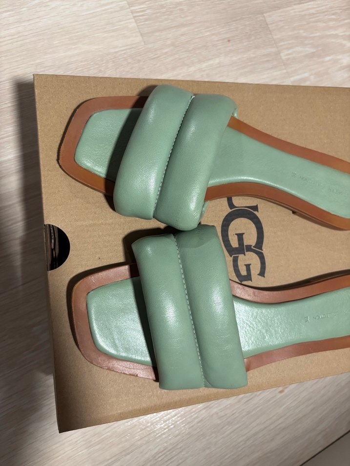 Yeşil Tokalı Kadın Blok Topuk Terlik - Görsel 4