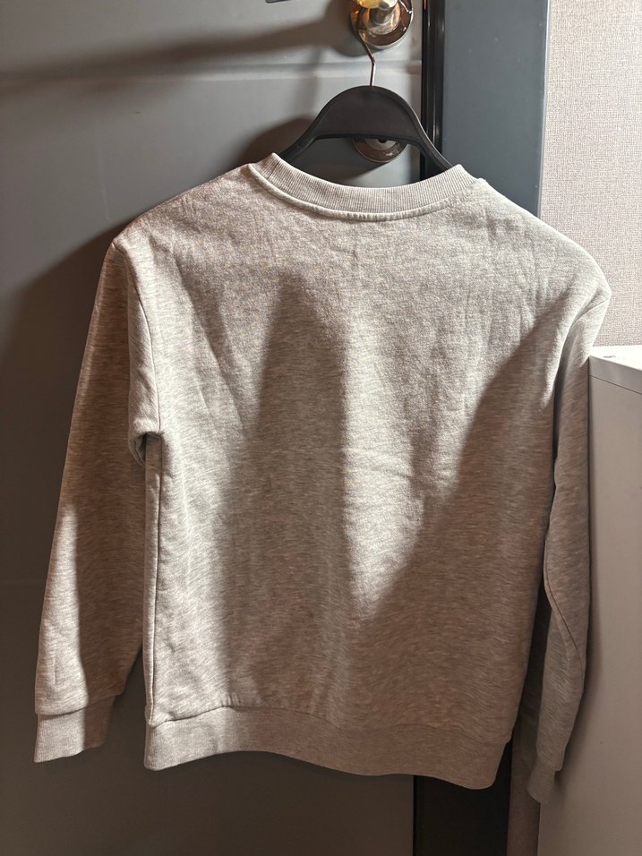 Gri Çocuk Basic Sweatshirt - Görsel 4