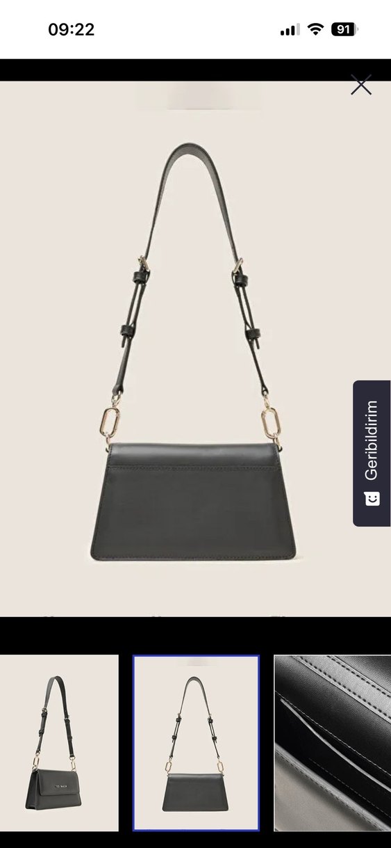 Ted Baker Siyah Deri Kadın Çanta - Görsel 5