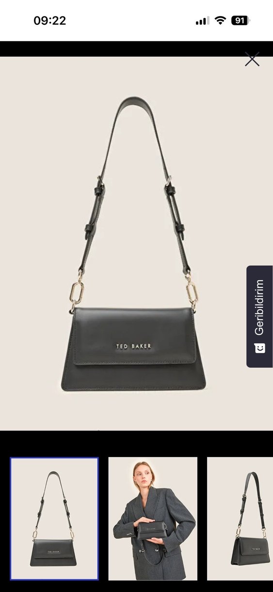 Ted Baker Siyah Deri Kadın Çanta - Görsel 4