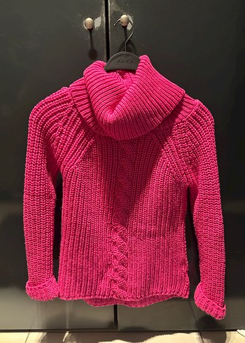 Pembe Balıkçı Yaka Kadın Triko Kazak - Görsel 2