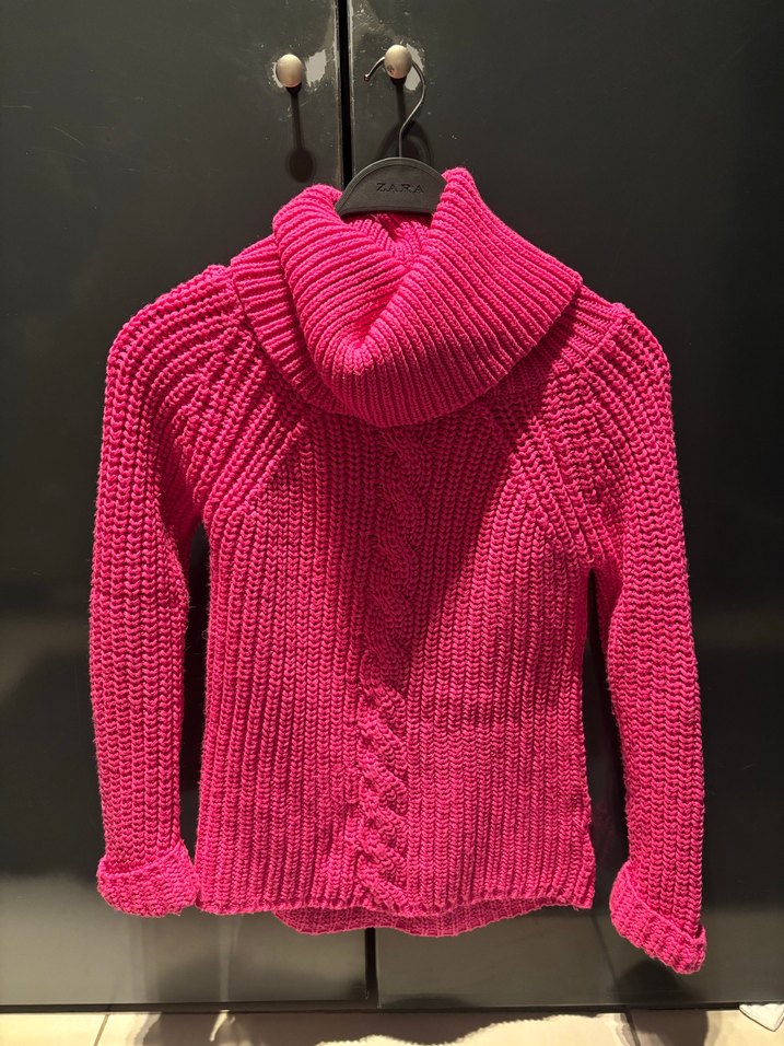 Pembe Balıkçı Yaka Kadın Triko Kazak - Görsel 2