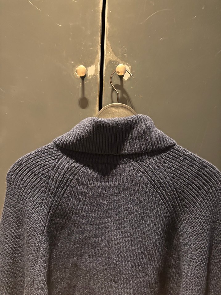 Lacivert Örgü Boğazlı Kadın Kazak - Görsel 5