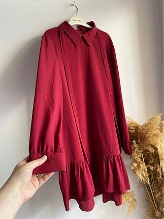 Bordo kırmızı tunik