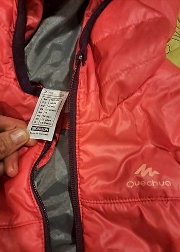 Kızlar için Kapüşonlu Pembe Spor Yelek - Görsel 6