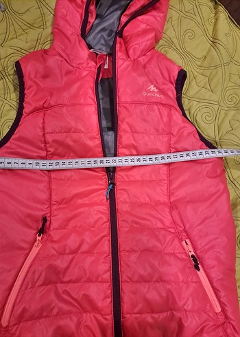 Kızlar için Kapüşonlu Pembe Spor Yelek - Görsel 3