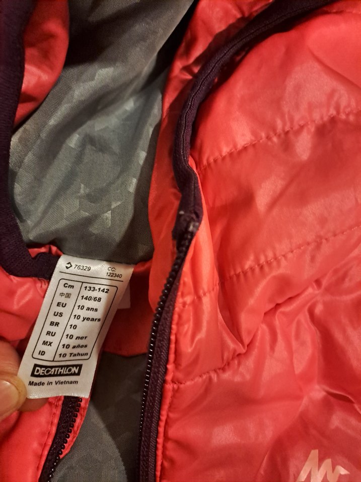 Kızlar için Kapüşonlu Pembe Spor Yelek - Görsel 5