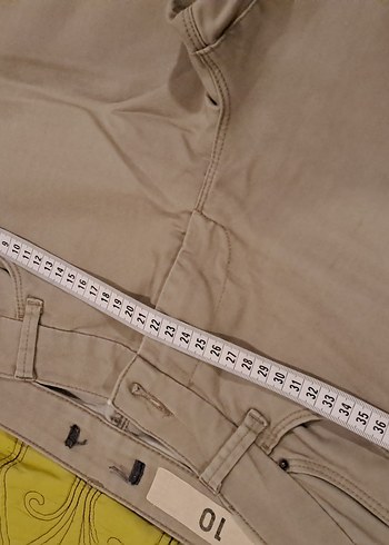 Bej Kadın Kumaş kot  Pantolon - Görsel 4