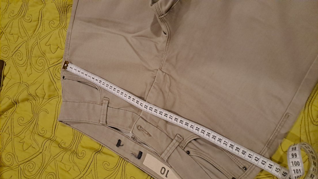 Bej Kadın Kumaş kot  Pantolon - Görsel 4