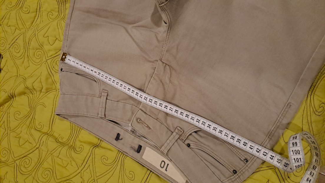 Bej Kadın Kumaş kot  Pantolon - Görsel 5