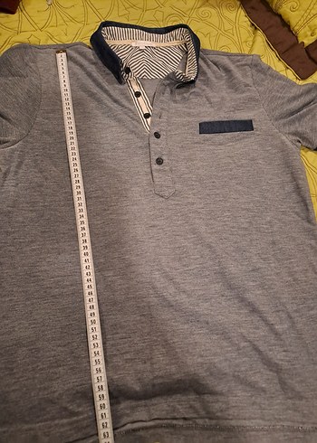 Düğmeli Gri Erkek Polo Tişört - Görsel 4