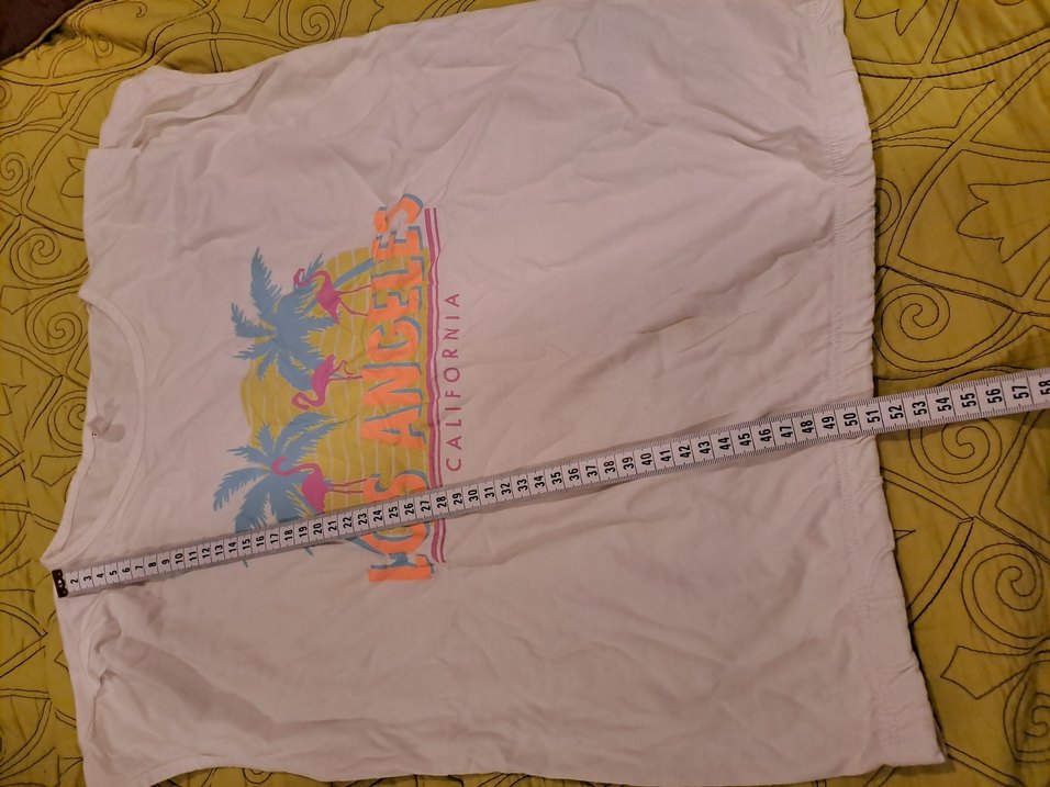 Beyaz Kız Çocuk Baskılı Kısa Kollu Tişört - Görsel 3