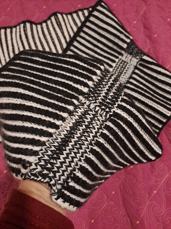 Gri Zebra Desenli atkı bere - Görsel 2