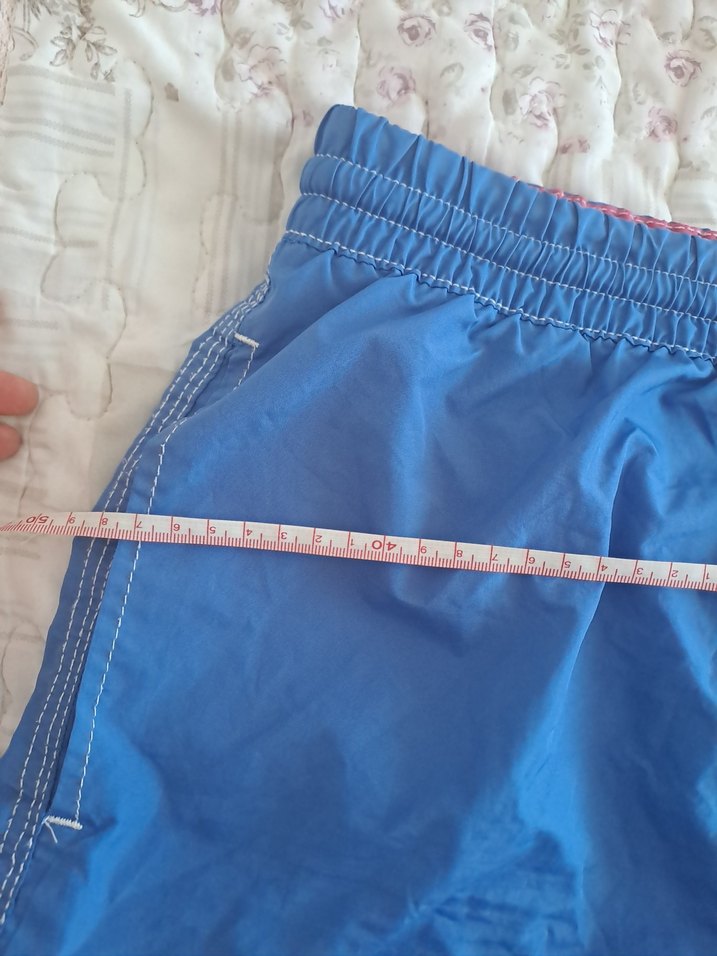 Mavi Kemerli Erkek Mini Şort - Görsel 3