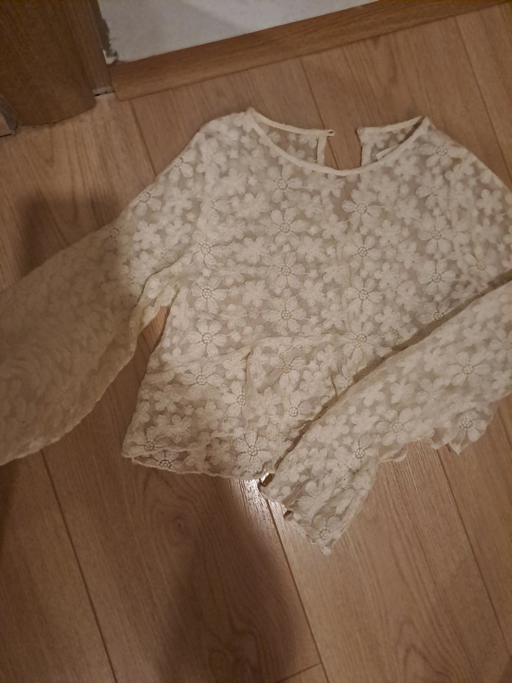 Beyaz Nakışlı Dantel Kız Bolero - Görsel 3